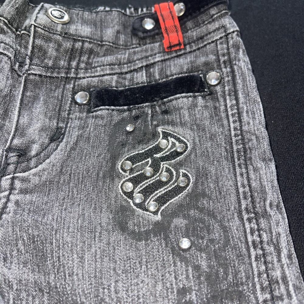 Roca Wear Baby Girl 3T Bejeweled Black Jeans - Picture 3 of 14